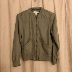 Green bomber jacket
